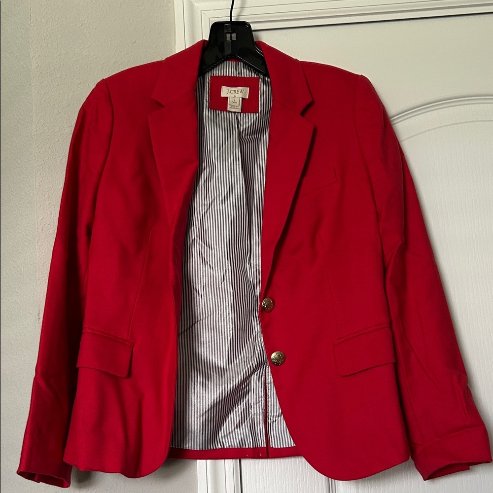 J. Crew Vibrant Red Blazer